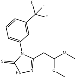 5-(2,2-DIMETHOXYETHYL)-4-[3-(TRIFLUOROMETHYL)PHENYL]-4H-1,2,4-TRIAZOL-3-YLHYDROSULFIDE Struktur