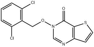 3-[(2,6-DICHLOROBENZYL)OXY]THIENO[3,2-D]PYRIMIDIN-4(3H)-ONE Struktur