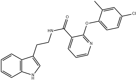 (2-(4-CHLORO-2-METHYLPHENOXY)(3-PYRIDYL))-N-(2-INDOL-3-YLETHYL)FORMAMIDE Struktur