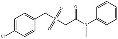 2-[(4-CHLOROBENZYL)SULFONYL]-N-METHYL-N-PHENYLACETAMIDE Struktur