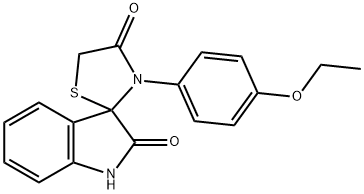 3-(4-ETHOXYPHENYL)SPIRO[1,3-THIAZOLIDINE-2,3'-INDOLINE]-4,7-DIONE Struktur