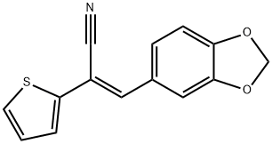 (E)-3-(1,3-BENZODIOXOL-5-YL)-2-(2-THIENYL)-2-PROPENENITRILE Struktur