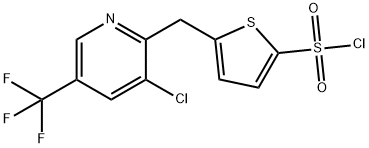 5-([3-CHLORO-5-(TRIFLUOROMETHYL)-2-PYRIDINYL]METHYL)-2-THIOPHENESULFONOYL CHLORIDE Struktur