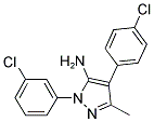 1-(3-CHLOROPHENYL)-4-(4-CHLOROPHENYL)-3-METHYL-1H-PYRAZOL-5-AMINE Struktur