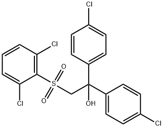 1,1-BIS(4-CHLOROPHENYL)-2-[(2,6-DICHLOROPHENYL)SULFONYL]-1-ETHANOL Struktur