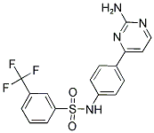 N1-[4-(2-AMINOPYRIMIDIN-4-YL)PHENYL]-3-(TRIFLUOROMETHYL)BENZENE-1-SULFONAMIDE Struktur