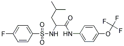 2-([(4-FLUOROPHENYL)SULFONYL]AMINO)-4-METHYL-N-[4-(TRIFLUOROMETHOXY)PHENYL]PENTANAMIDE Struktur