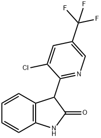 3-[3-CHLORO-5-(TRIFLUOROMETHYL)-2-PYRIDINYL]-1,3-DIHYDRO-2H-INDOL-2-ONE Struktur