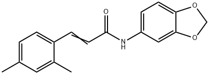 N-(1,3-BENZODIOXOL-5-YL)-3-(2,4-DIMETHYLPHENYL)ACRYLAMIDE Struktur