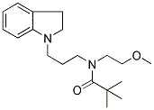 N-[(2,3-DIHYDRO-(1H)-INDOL-1-YL)PROPYL]-N-(2-METHOXYETHYL)-2,2-DIMETHYLPROPANAMIDE Struktur