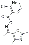 2-CHLORO-3-[(([1-(2,4-DIMETHYL-1,3-OXAZOL-5-YL)ETHYLIDENE]AMINO)OXY)CARBONYL]PYRIDINE Struktur