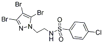 N1-[2-(3,4,5-TRIBROMO-1H-PYRAZOL-1-YL)ETHYL]-4-CHLOROBENZENE-1-SULFONAMIDE Struktur