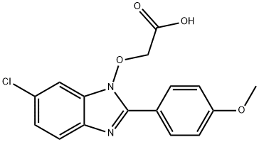 2-([6-CHLORO-2-(4-METHOXYPHENYL)-1H-1,3-BENZIMIDAZOL-1-YL]OXY)ACETIC ACID Struktur