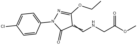 METHYL 2-(([1-(4-CHLOROPHENYL)-3-ETHOXY-5-OXO-1,5-DIHYDRO-4H-PYRAZOL-4-YLIDEN]METHYL)AMINO)ACETATE Struktur