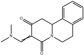 3-[(DIMETHYLAMINO)METHYLENE]-1,6,7,11B-TETRAHYDRO-2H-PYRIDO[2,1-A]ISOQUINOLINE-2,4(3H)-DIONE Struktur