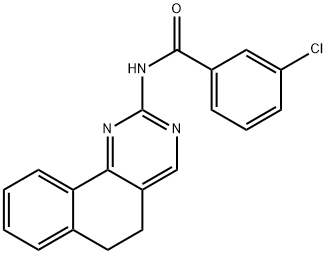 3-CHLORO-N-(5,6-DIHYDROBENZO[H]QUINAZOLIN-2-YL)BENZENECARBOXAMIDE Struktur