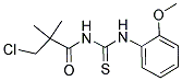 N-(3-CHLORO-2,2-DIMETHYLPROPANOYL)-N'-(2-METHOXYPHENYL)THIOUREA Struktur