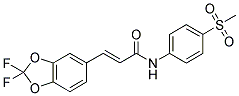 3-(2,2-DIFLUORO-1,3-BENZODIOXO-5-YL)-N-[4-(METHYLSULPHONYL)PHENYL]-(2E)-PROPENAMIDE Struktur