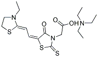 5-[(3-ETHYL-2-THIAZOLIDINYLIDENE)ETHYLIDENE]-4-OXO-2-THIOXO-3- THIAZOLIDINEACETIC ACID TRIETHYLAMINE SALT Struktur