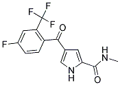 4-[4-FLUORO-2-(TRIFLUOROMETHYL)BENZOYL]-N-METHYL-1H-PYRROLE-2-CARBOXAMIDE Struktur