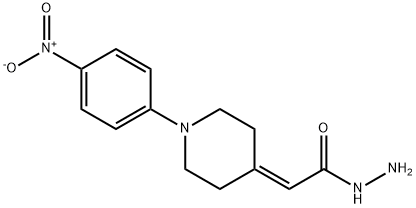 2-[1-(4-NITROPHENYL)-4-PIPERIDINYLIDENE]ACETOHYDRAZIDE Struktur