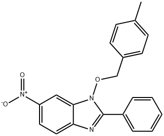 1-[(4-METHYLBENZYL)OXY]-6-NITRO-2-PHENYL-1H-1,3-BENZIMIDAZOLE Struktur