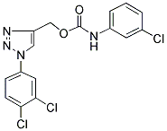 [1-(3,4-DICHLOROPHENYL)-1H-1,2,3-TRIAZOL-4-YL]METHYL N-(3-CHLOROPHENYL)CARBAMATE Struktur