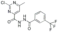 N'1-[(2-CHLORO-6-METHYLPYRIMIDIN-4-YL)CARBONYL]-3-(TRIFLUOROMETHYL)BENZENE-1-CARBOHYDRAZIDE Struktur