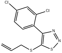 5-(ALLYLSULFANYL)-4-(2,4-DICHLOROPHENYL)-1,2,3-THIADIAZOLE Struktur