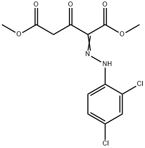 DIMETHYL 2-[2-(2,4-DICHLOROPHENYL)HYDRAZONO]-3-OXOPENTANEDIOATE Struktur