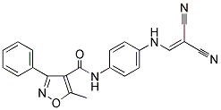 N-(4-((2,2-DINITRILOVINYL)AMINO)PHENYL)(5-METHYL-3-PHENYLISOXAZOL-4-YL)FORMAMIDE Struktur