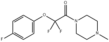 2,2-DIFLUORO-2-(4-FLUOROPHENOXY)-1-(4-METHYLPIPERAZINO)-1-ETHANONE Struktur