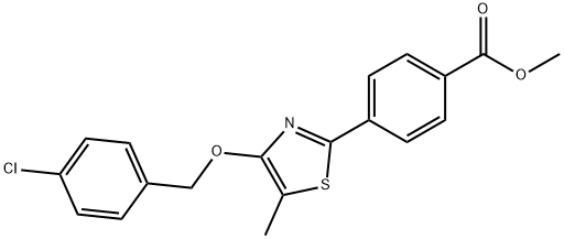 METHYL 4-(4-[(4-CHLOROBENZYL)OXY]-5-METHYL-1,3-THIAZOL-2-YL)BENZENECARBOXYLATE Struktur