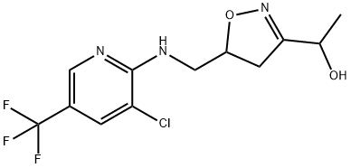 1-[5-(([3-CHLORO-5-(TRIFLUOROMETHYL)-2-PYRIDINYL]AMINO)METHYL)-4,5-DIHYDRO-3-ISOXAZOLYL]-1-ETHANOL Struktur