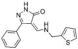 5-PHENYL-4-([(2-THIENYLMETHYL)AMINO]METHYLENE)-2,4-DIHYDRO-3H-PYRAZOL-3-ONE Struktur