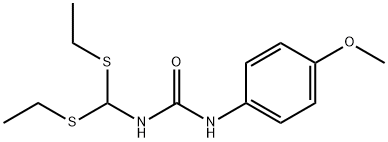 N-[BIS(ETHYLSULFANYL)METHYL]-N'-(4-METHOXYPHENYL)UREA Struktur