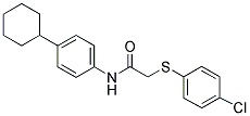 2-[(4-CHLOROPHENYL)SULFANYL]-N-(4-CYCLOHEXYLPHENYL)ACETAMIDE Struktur