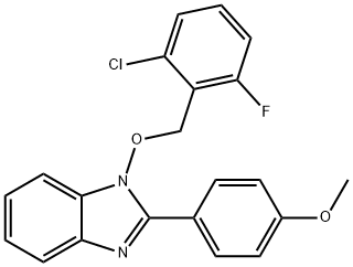 1-[(2-CHLORO-6-FLUOROBENZYL)OXY]-2-(4-METHOXYPHENYL)-1H-1,3-BENZIMIDAZOLE Struktur