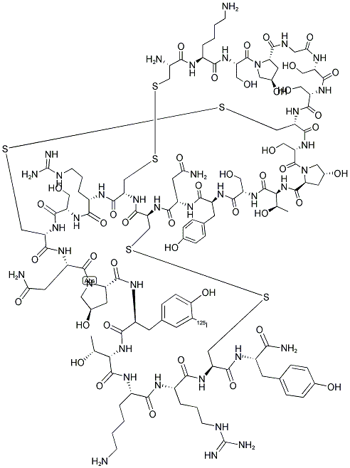 (3-[125I]IODOTYROSYL22)OMEGA-CONOTOXIN GVIA Struktur