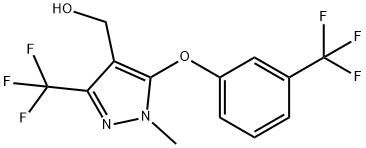 [1-METHYL-3-(TRIFLUOROMETHYL)-5-[3-(TRIFLUOROMETHYL)PHENOXY]-1H-PYRAZOL-4-YL]METHANOL Struktur