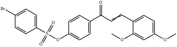 4-[3-(2,4-DIMETHOXYPHENYL)ACRYLOYL]PHENYL 4-BROMOBENZENESULFONATE Struktur