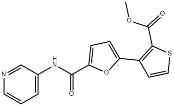 METHYL 3-(5-[(3-PYRIDINYLAMINO)CARBONYL]-2-FURYL)-2-THIOPHENECARBOXYLATE Struktur