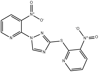 3-NITRO-2-(3-[(3-NITRO-2-PYRIDINYL)SULFANYL]-1H-1,2,4-TRIAZOL-1-YL)PYRIDINE Struktur