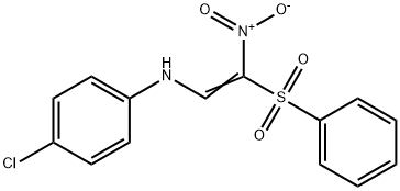 4-CHLORO-N-[2-NITRO-2-(PHENYLSULFONYL)VINYL]ANILINE Struktur