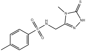 4-METHYL-N-[(4-METHYL-5-SULFANYL-4H-1,2,4-TRIAZOL-3-YL)METHYL]BENZENESULFONAMIDE Struktur