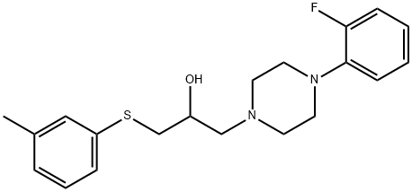 1-[4-(2-FLUOROPHENYL)PIPERAZINO]-3-[(3-METHYLPHENYL)SULFANYL]-2-PROPANOL Struktur