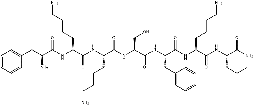 PHE-LYS-LYS-SER-PHE-LYS-LEU-NH2: FKKSFKL-NH2, 137168-33-3, 結(jié)構(gòu)式