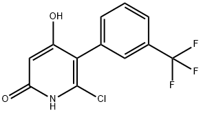 6-CHLORO-5-[3-(TRIFLUOROMETHYL)PHENYL]-2,4-PYRIDINEDIOL Struktur