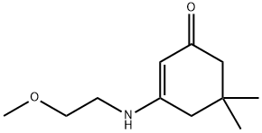 3-((2-METHOXYETHYL)AMINO)-5,5-DIMETHYLCYCLOHEX-2-EN-1-ONE Struktur