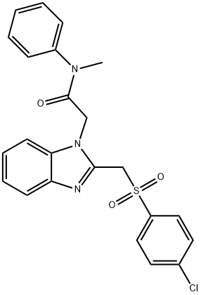 2-(2-([(4-CHLOROPHENYL)SULFONYL]METHYL)-1H-1,3-BENZIMIDAZOL-1-YL)-N-METHYL-N-PHENYLACETAMIDE Struktur